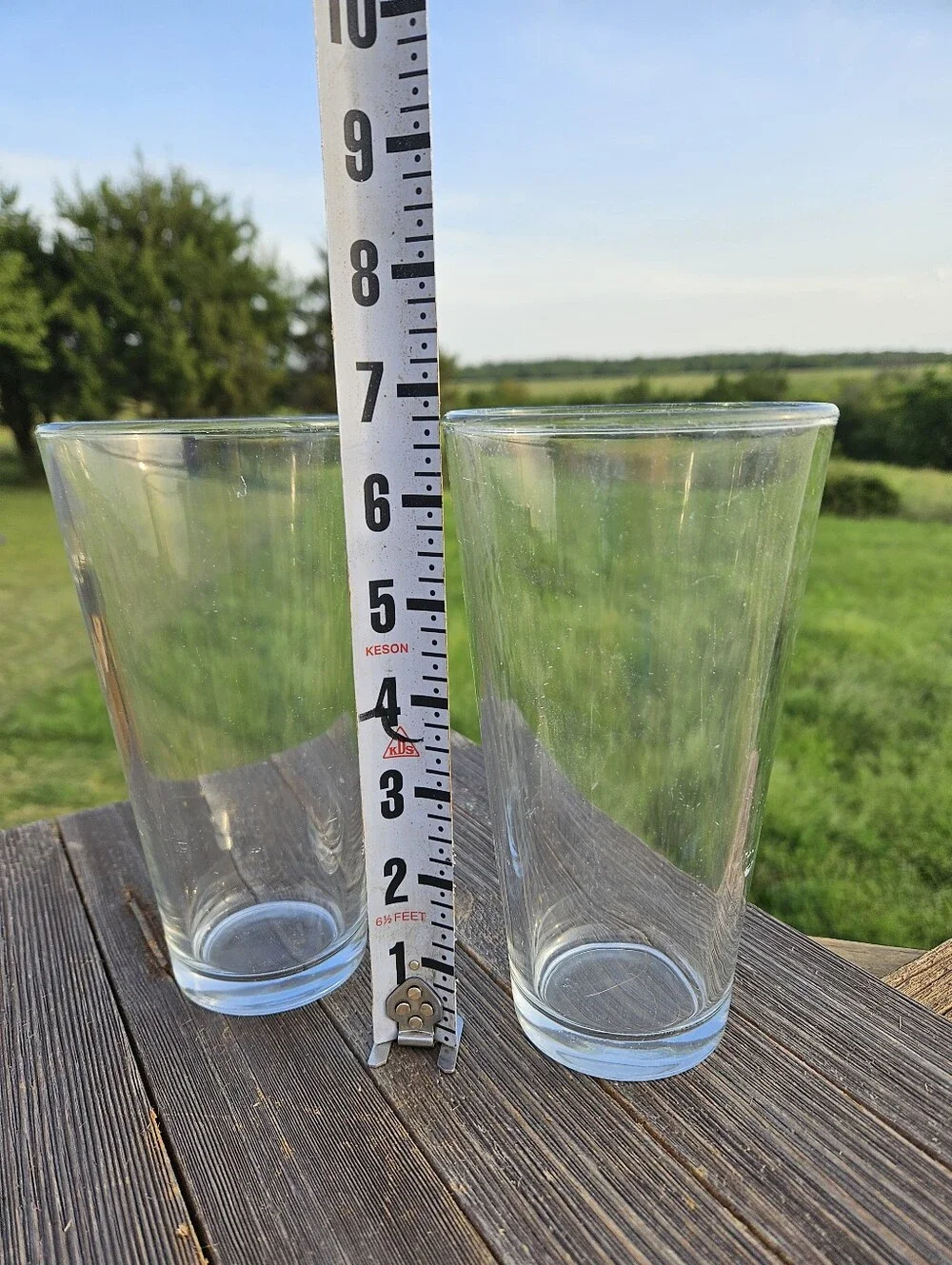(TWO) MIXING GLASS 22 oz HEAVY DUTY BEER/DRINK GLASS COMPARABLE TO LIBBEY 77422